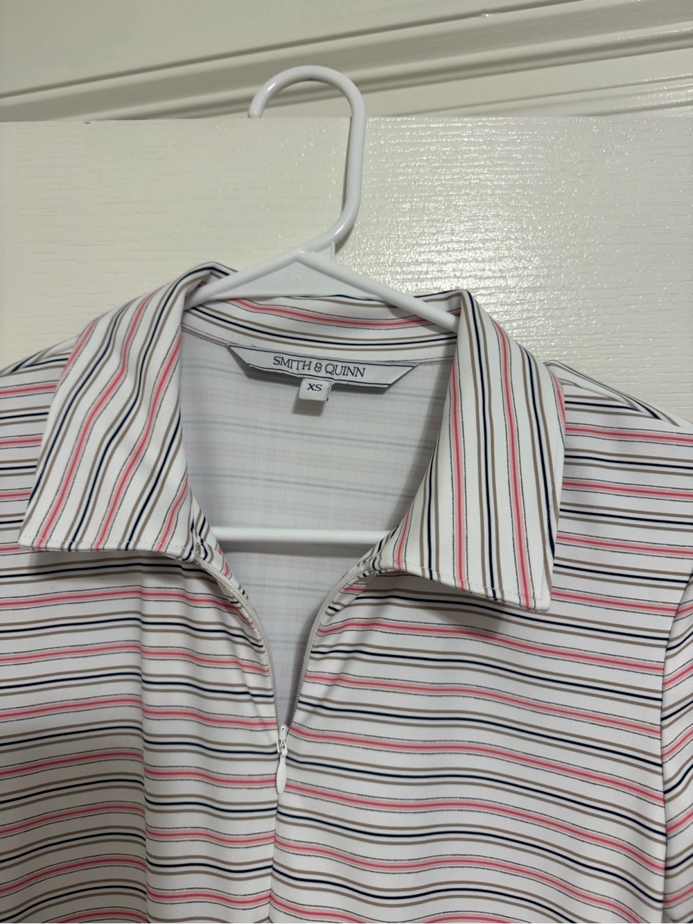 Smith & Quinn Ivy Striped Pink & White Mini Dress with Tie Waist - Picture 3 of 3